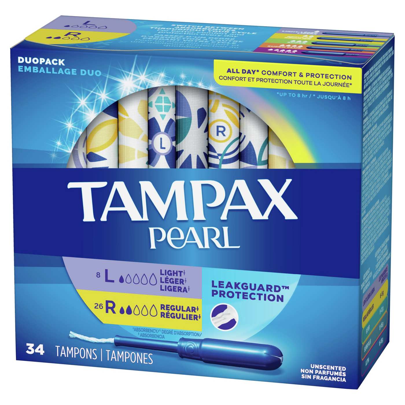 Tampax Pearl Tampons Duo Pack, Light/Regular Absorbency, Unscented; image 3 of 5