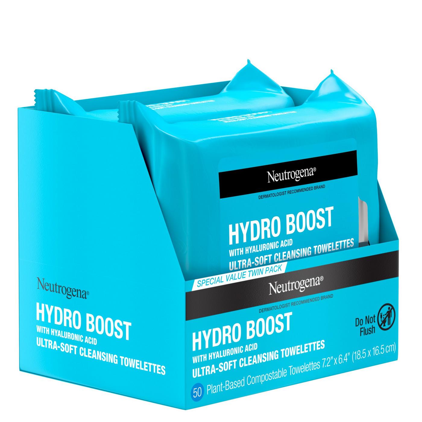 Neutrogena Hydro Boost Facial Cleansing Wipes - Twin Pack; image 2 of 7