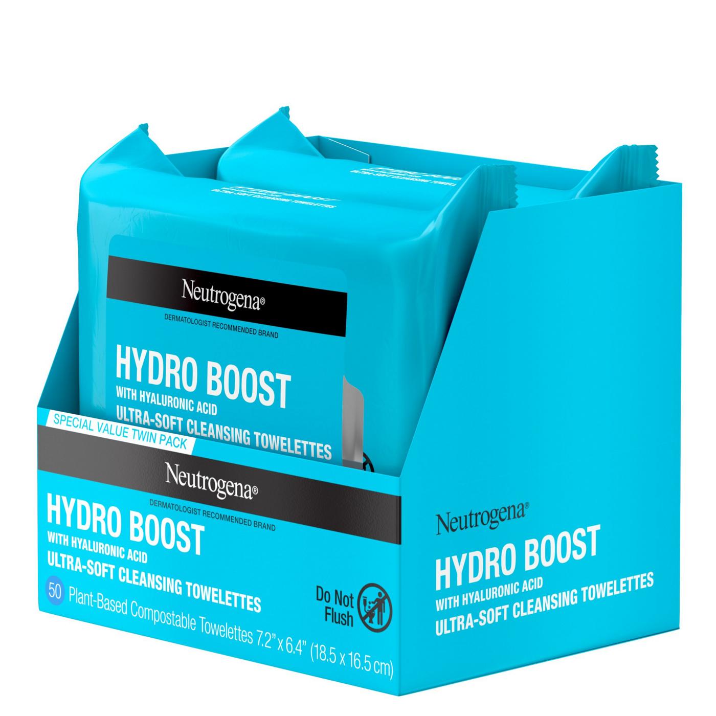 Neutrogena Hydro Boost Facial Cleansing Wipes - Twin Pack; image 6 of 7