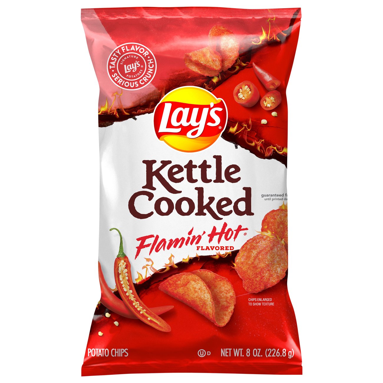 Lay's Kettle Cooked Flamin' Hot Potato Chips - Shop Chips At H-E-B