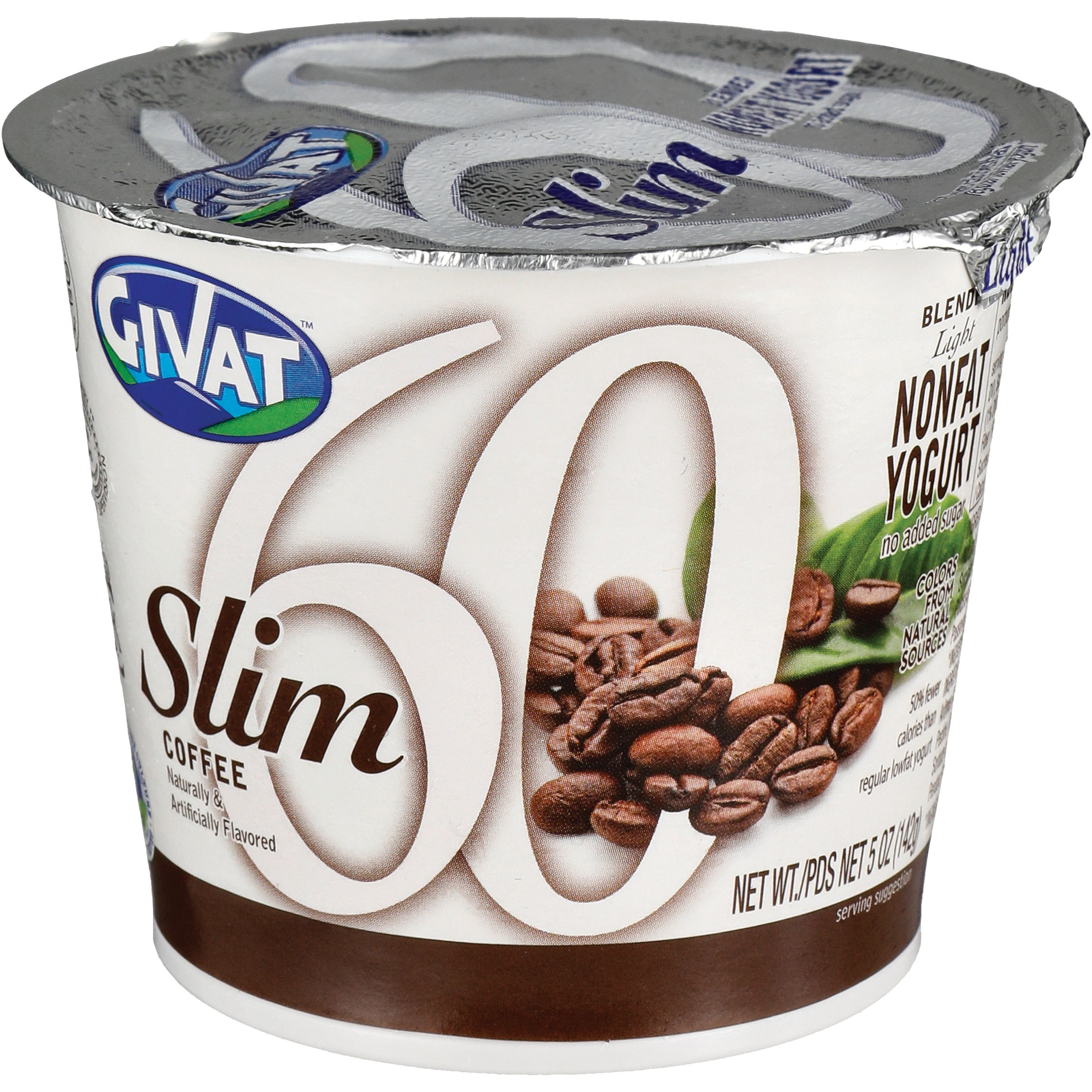 Givat Slim 60 Light Nonfat Blended Coffee Yogurt, Kosher Shop Yogurt