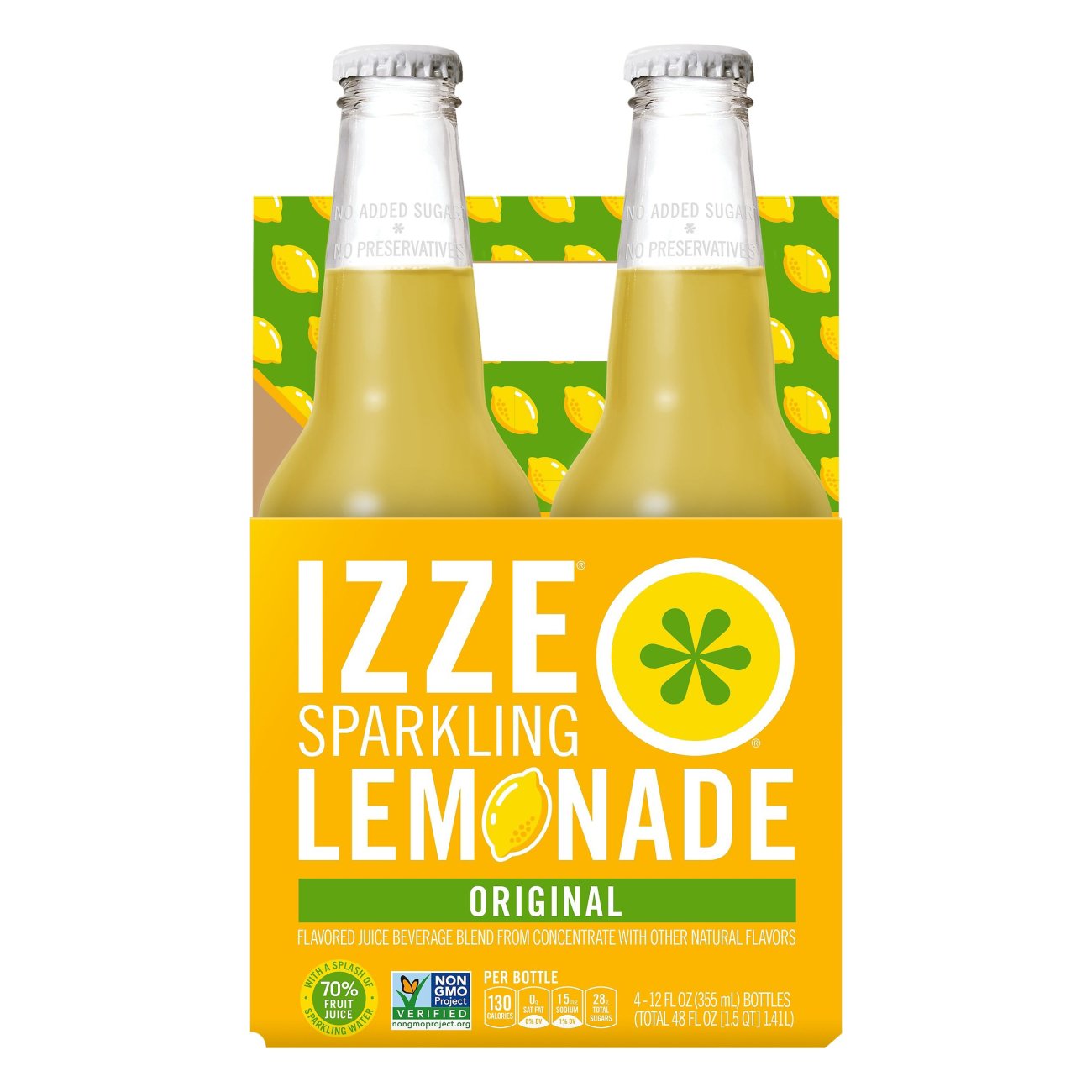 Izze Original Sparkling Lemonade 12 oz Bottles Shop Juice at HEB