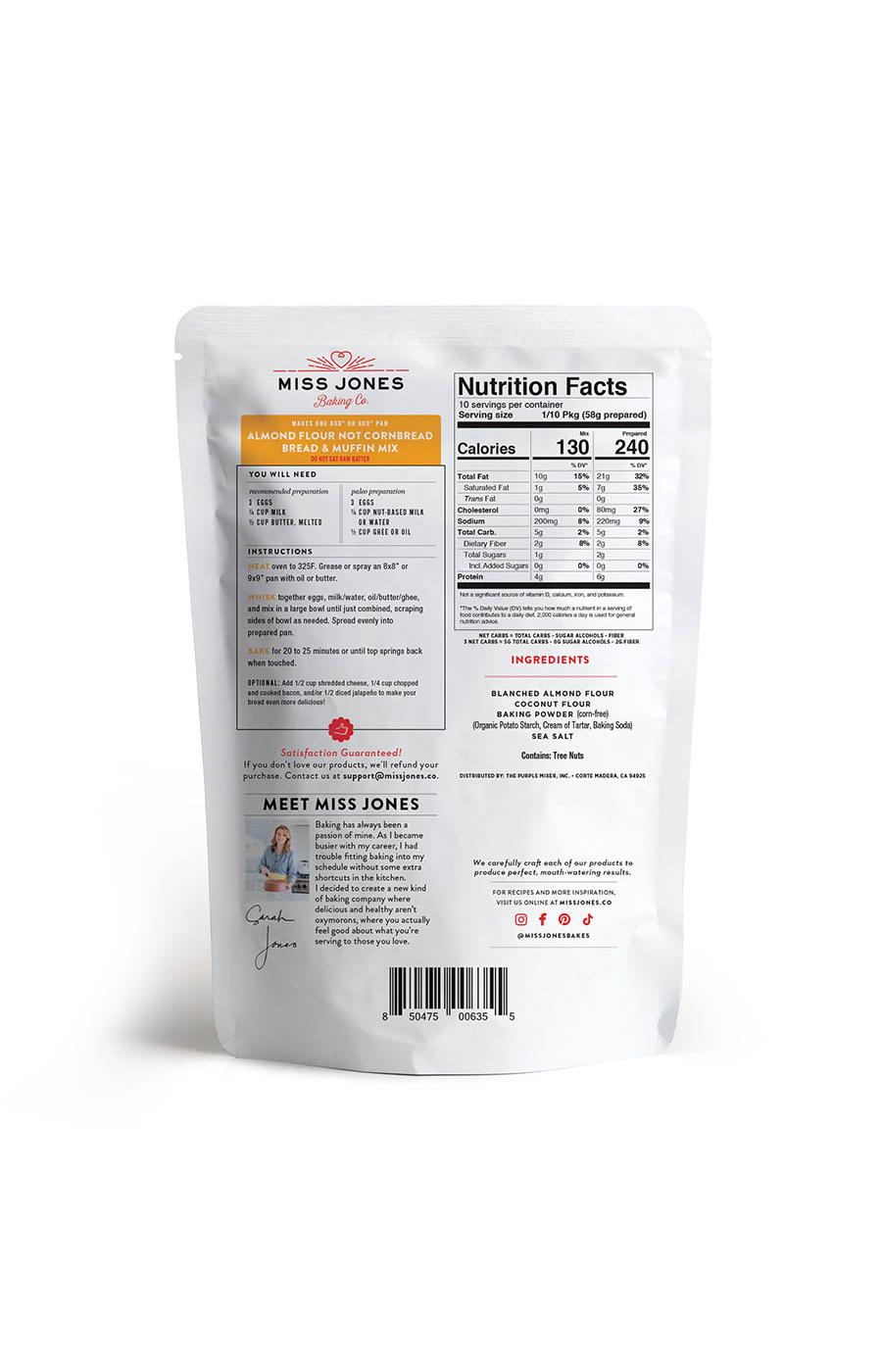 Miss Jones Almond Flour Not Cornbread Muffin Mix; image 2 of 2