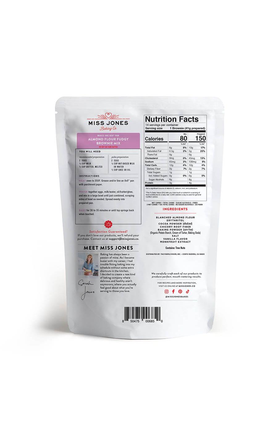 Miss Jones Almond Flour Brownie Mix; image 2 of 2