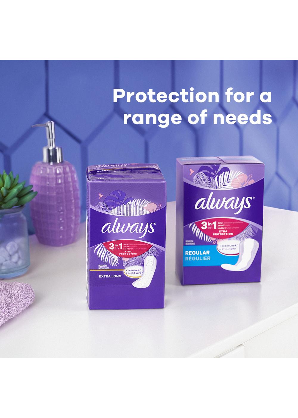 Always 3-in-1 Xtra Protection Daily Liners Regular Absorbency; image 8 of 8