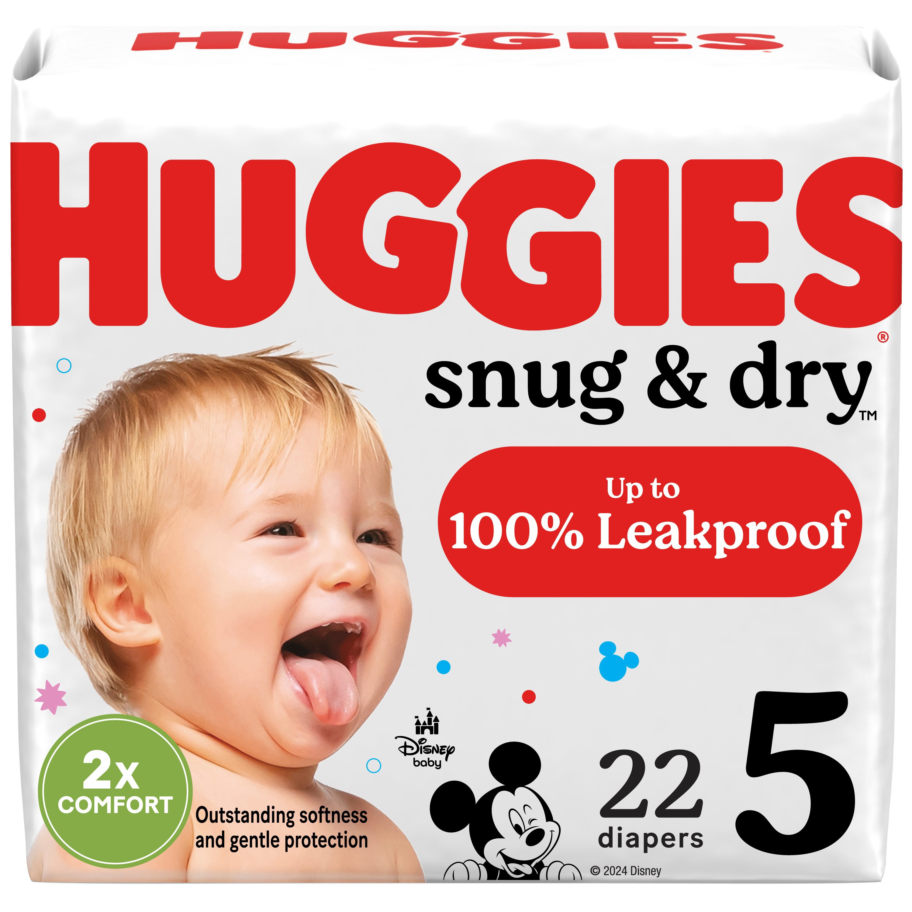 Baby Huggies 28 Couches Extra Care Taille 1