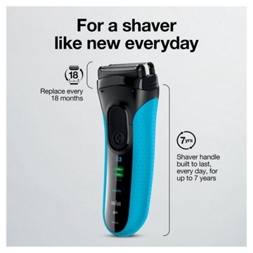 Braun Series 3 ProSkin 3040s Wet & Dry Shaver with Cord + Protective Cap + Brush