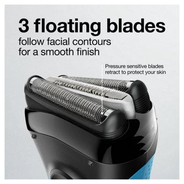 Braun Series 3 ProSkin 3040s Wet & Dry Shaver with Cord + Protective Cap + Brush