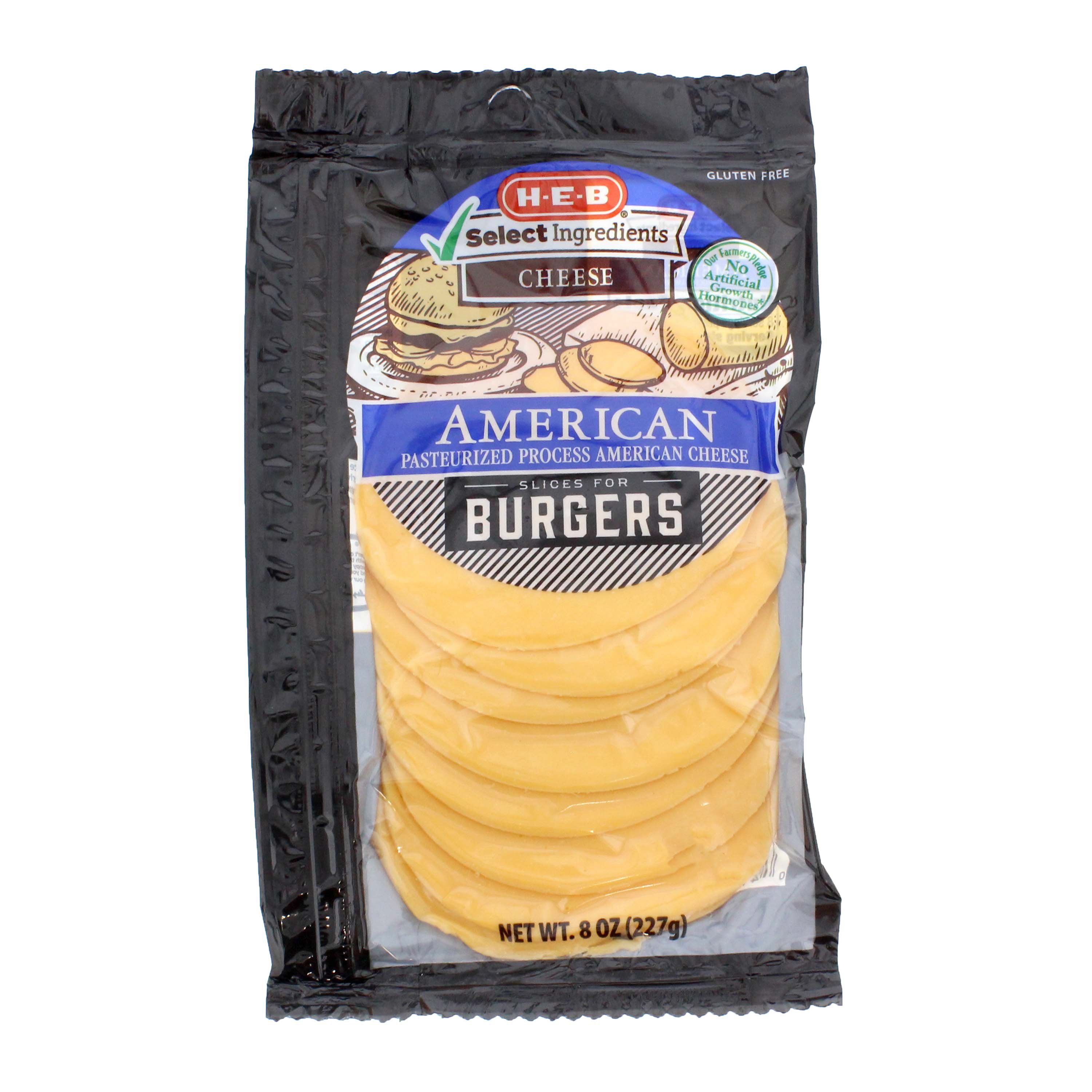 HEB Select Ingredients American Cheese, Burger Slices Shop Cheese