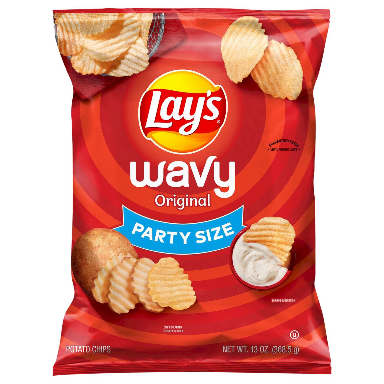 Lay's Wavy Potato Chips Party Size Shop Snacks & Candy at HEB