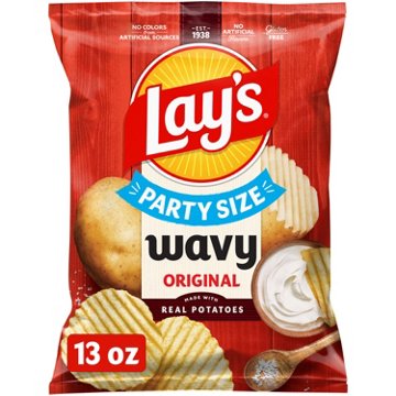 Lay's Wavy Original Potato Chips - Party Size