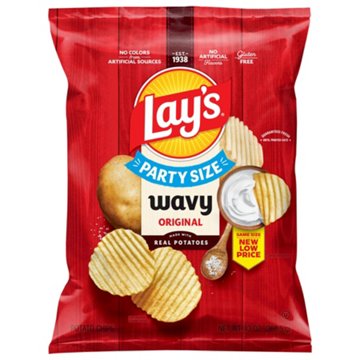 Lay's Wavy Original Potato Chips - Party Size