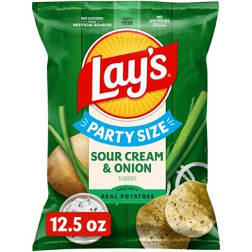 Lay's Sour Cream & Onion Flavored Potato Chips - Party Size