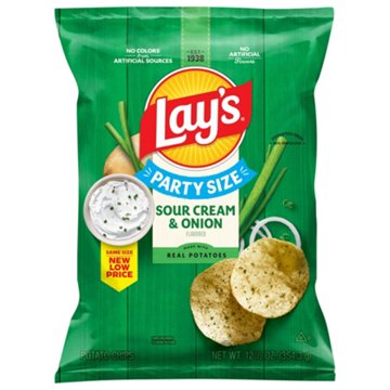 Lay's Sour Cream & Onion Flavored Potato Chips - Party Size