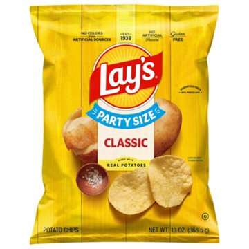 Lay's Classic Potato Chips - Party Size, 13 oz