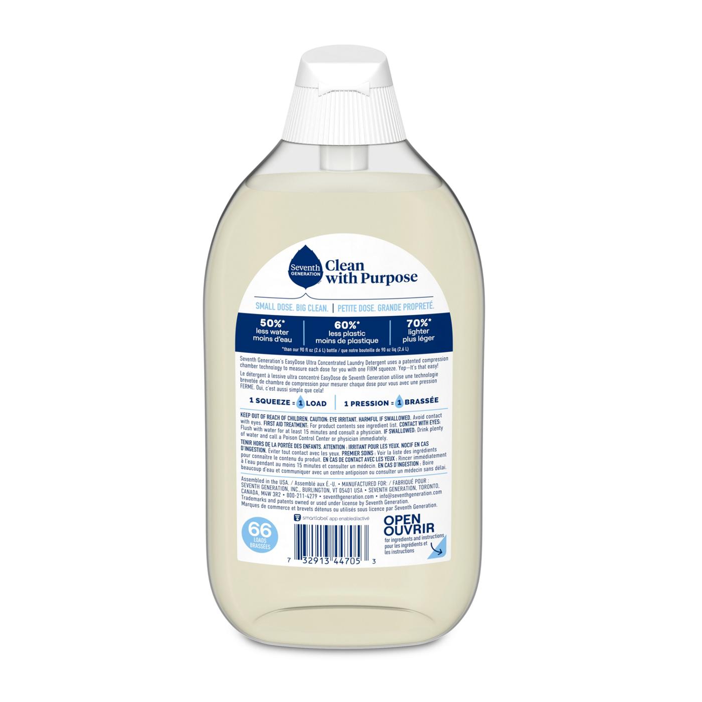 Seventh Generation EasyDose Ultra Concentrated HE Laundry Detergent, 66 Loads - Free & Clear; image 2 of 14