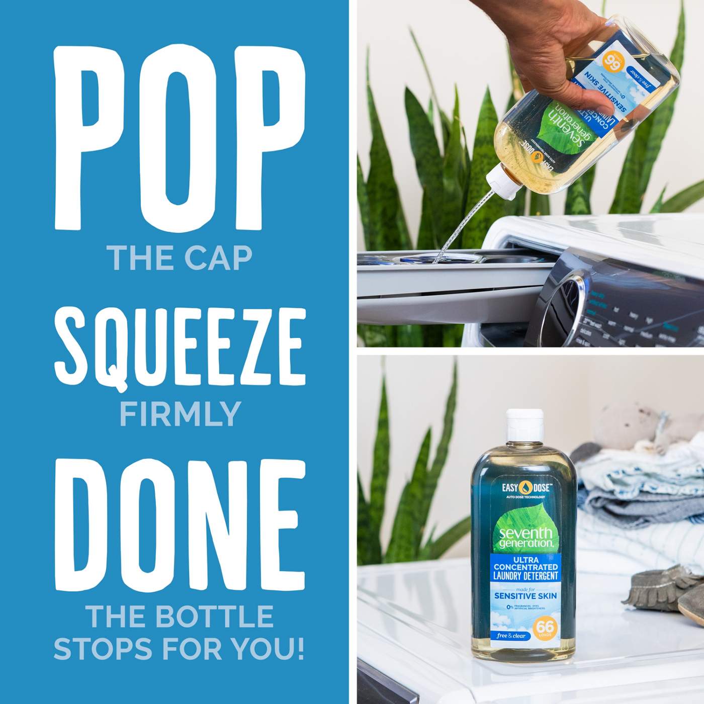 Seventh Generation EasyDose Ultra Concentrated HE Laundry Detergent, 66 Loads - Free & Clear; image 4 of 14