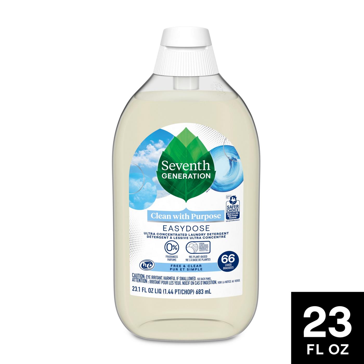 Seventh Generation EasyDose Ultra Concentrated HE Laundry Detergent, 66 Loads - Free & Clear; image 5 of 14