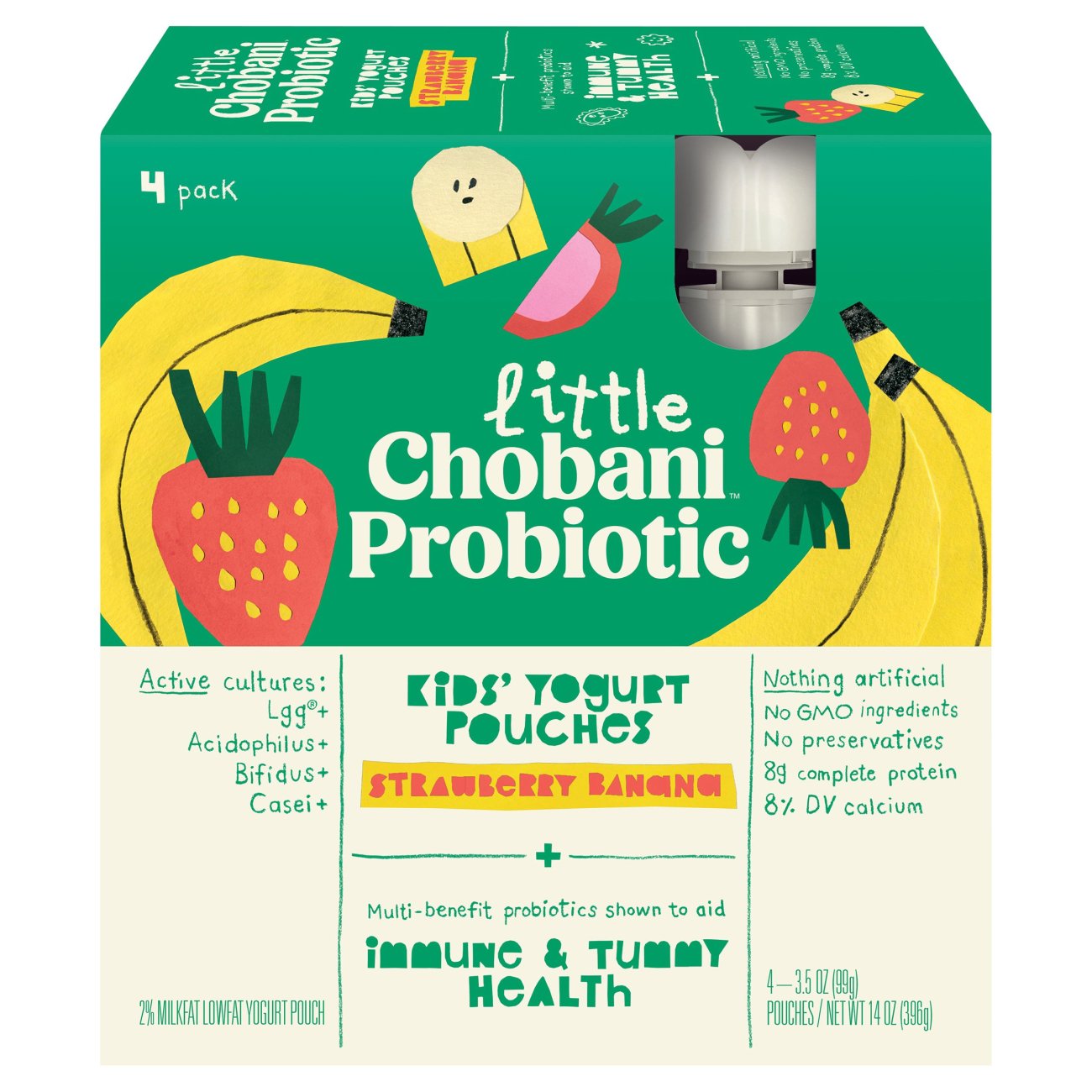 Chobani Little Chobani Probiotic Strawberry Banana Low-Fat Yogurt ...