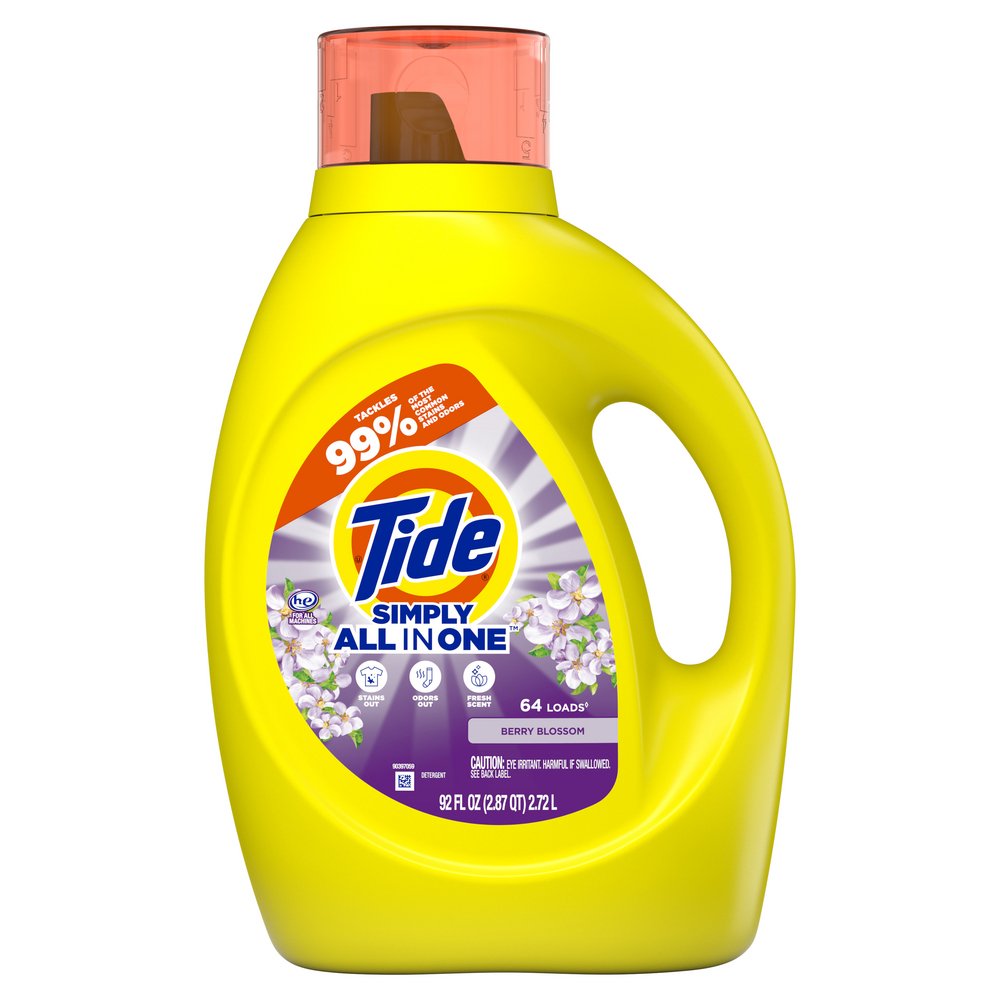 Tide Simply Clean Fresh Berry Blossom Liquid Laundry Detergent 64 Loads Shop Laundry At H E B
