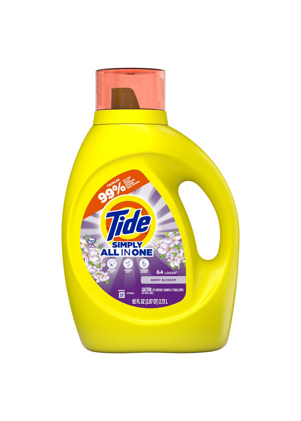 Tide Simply Clean & Fresh HE Liquid Laundry Detergent, 64 Loads - Berry Blossom; image 1 of 9