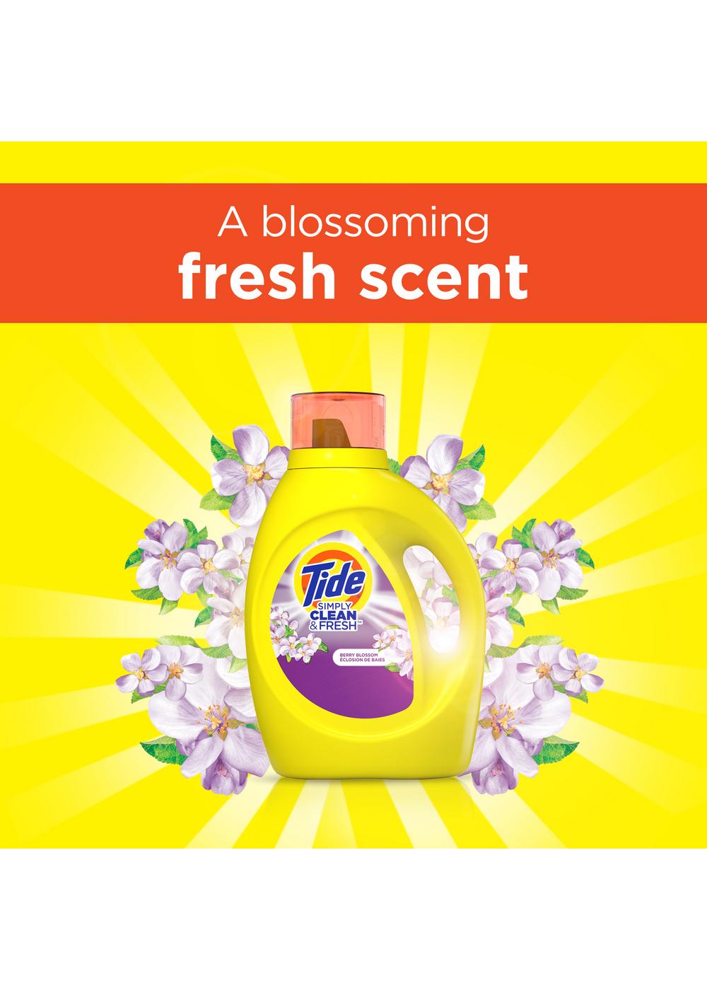 Tide Simply Clean & Fresh HE Liquid Laundry Detergent, 64 Loads - Berry Blossom; image 5 of 9