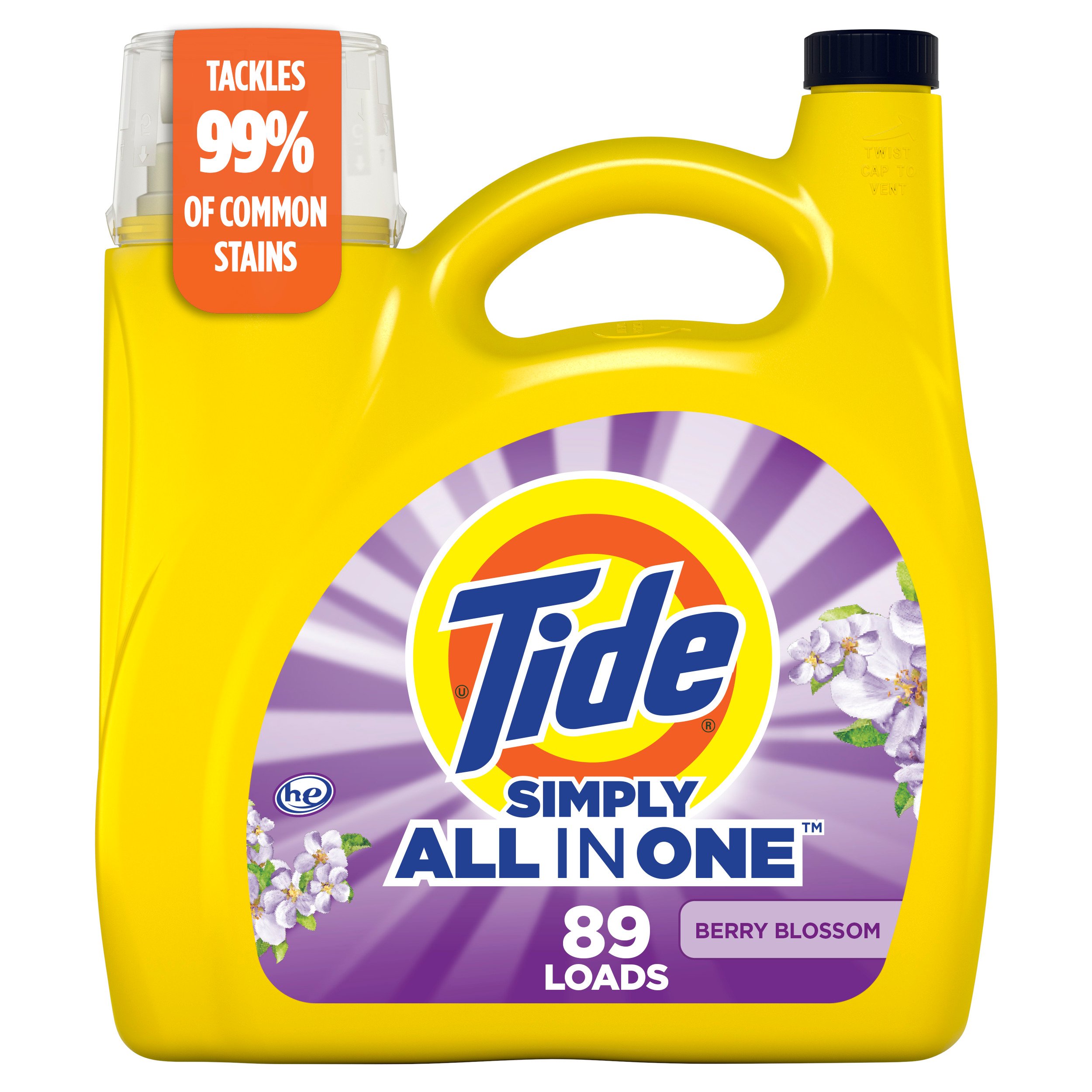 Tide Simply Clean Fresh Berry Blossom Liquid Laundry Detergent Loads Shop Laundry At H E B
