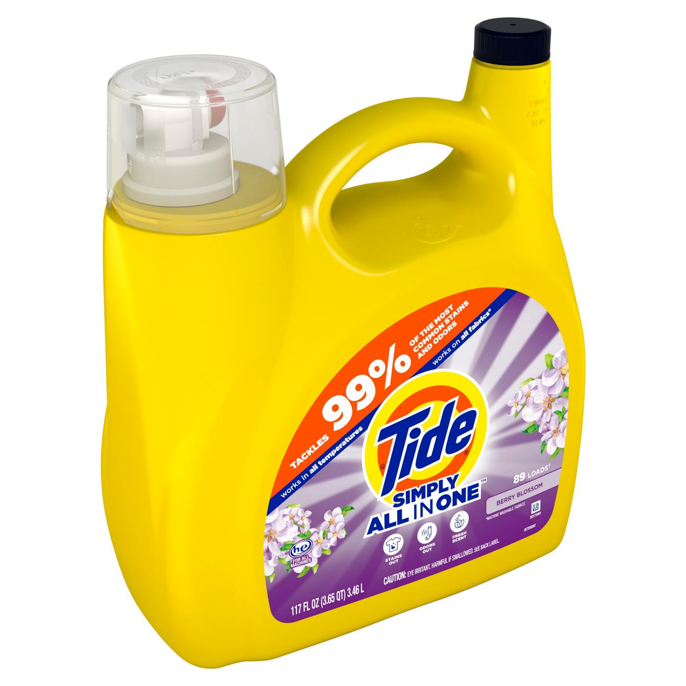 Tide Simply Clean & Fresh HE Liquid Laundry Detergent, 89 Loads - Berry Blossom; image 5 of 14