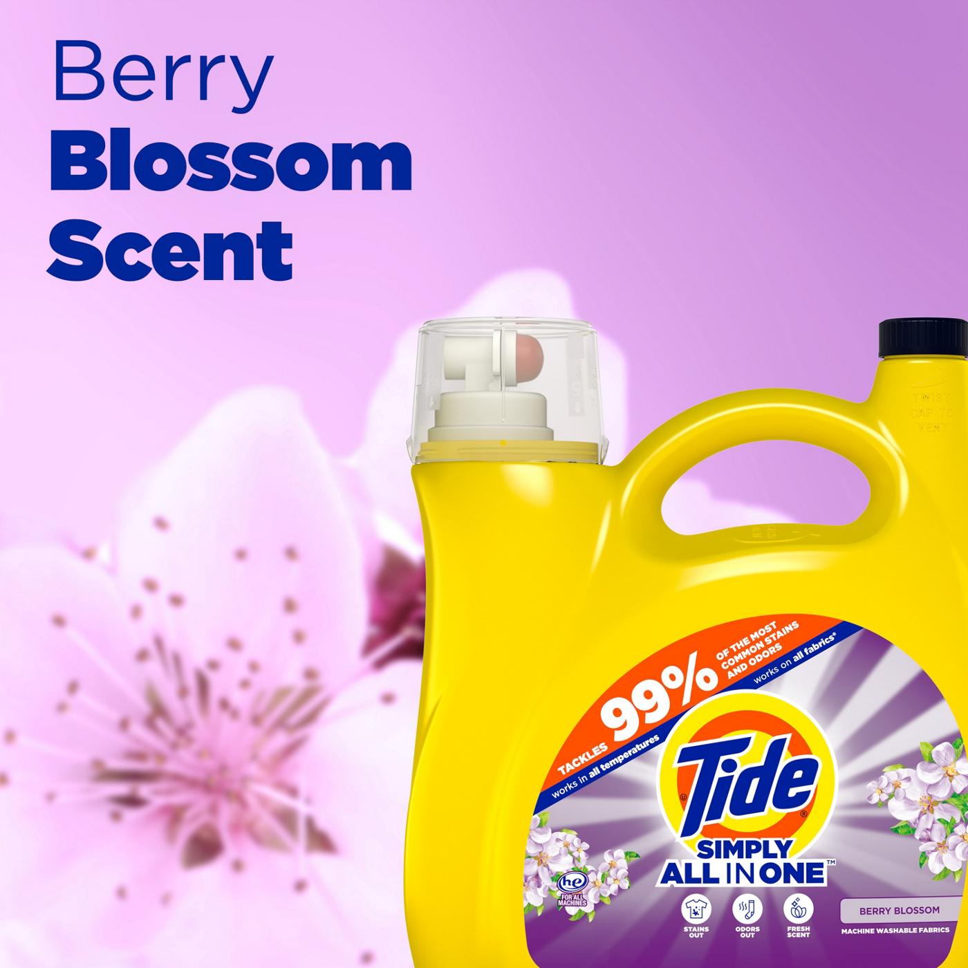 Tide Simply Clean & Fresh HE Liquid Laundry Detergent, 89 Loads - Berry Blossom; image 8 of 14