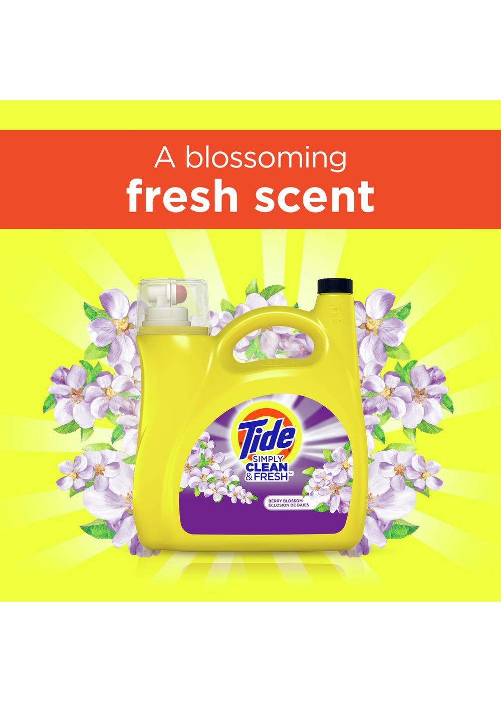 Tide Simply Clean & Fresh HE Liquid Laundry Detergent, 89 Loads - Berry Blossom; image 12 of 14