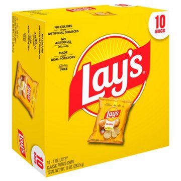 Lay's Classic Potato Chips Multipack, 10 ct
