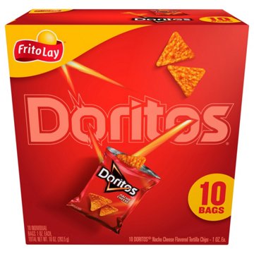 Doritos Nacho Cheese Tortilla Chips Multipack, 10 ct