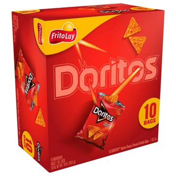 Doritos Nacho Cheese Tortilla Chips Multipack, 10 ct