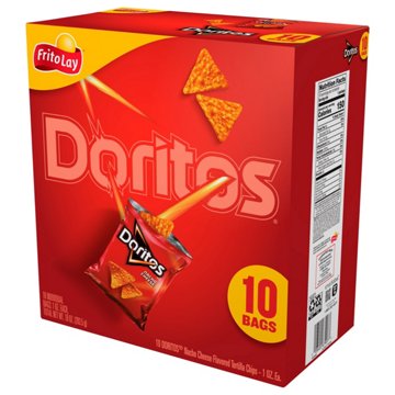 Doritos Nacho Cheese Tortilla Chips Multipack, 10 ct