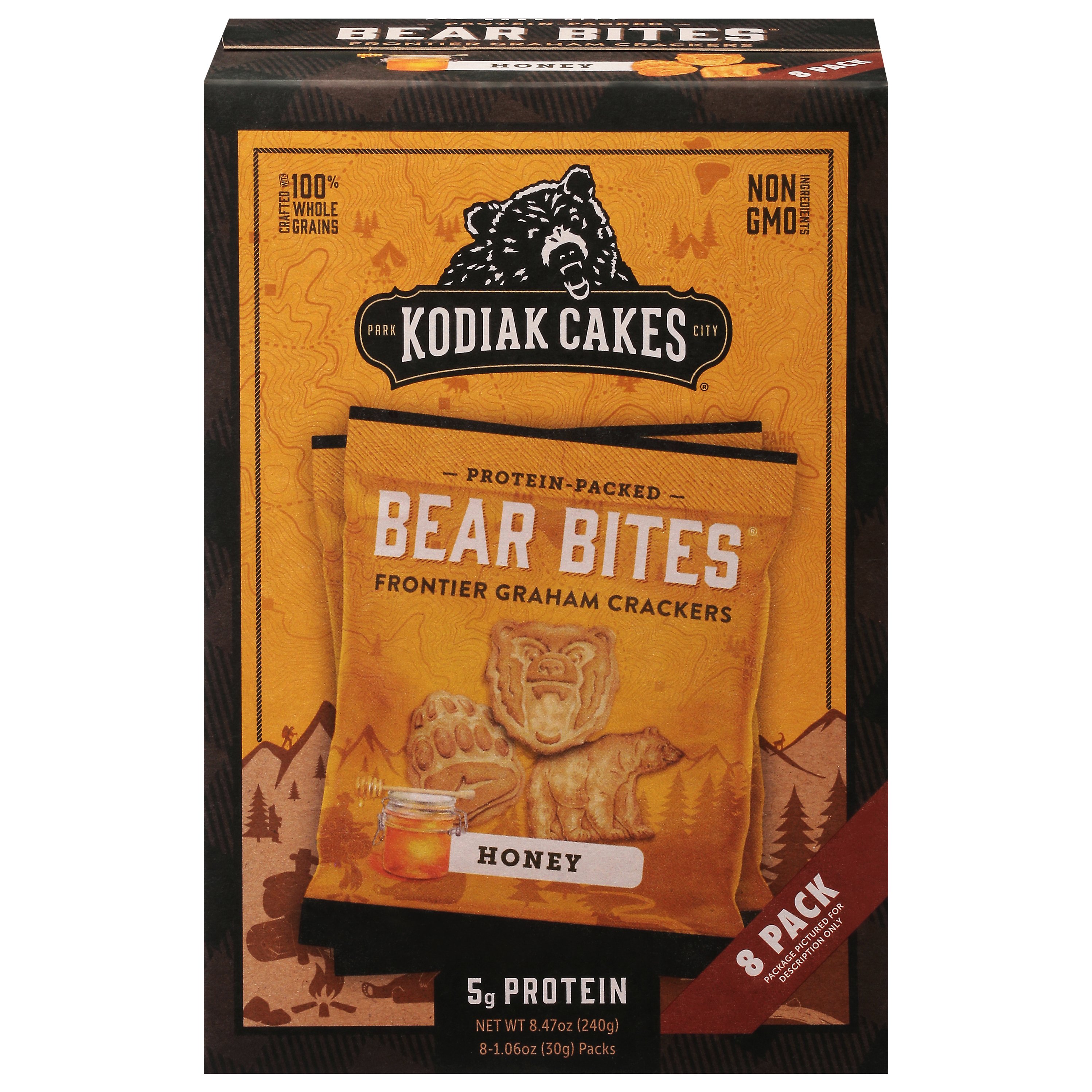 Kodiak Bear Bites 5g Protein Graham Crackers Honey Shop Cookies at HEB