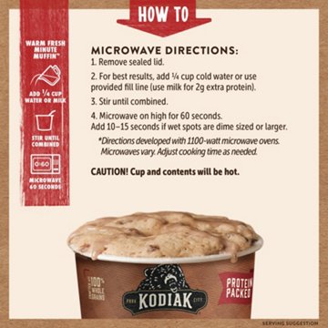 Kodiak 12g Protein Muffin Power Cup - Cinnamon Roll, 2.36 oz