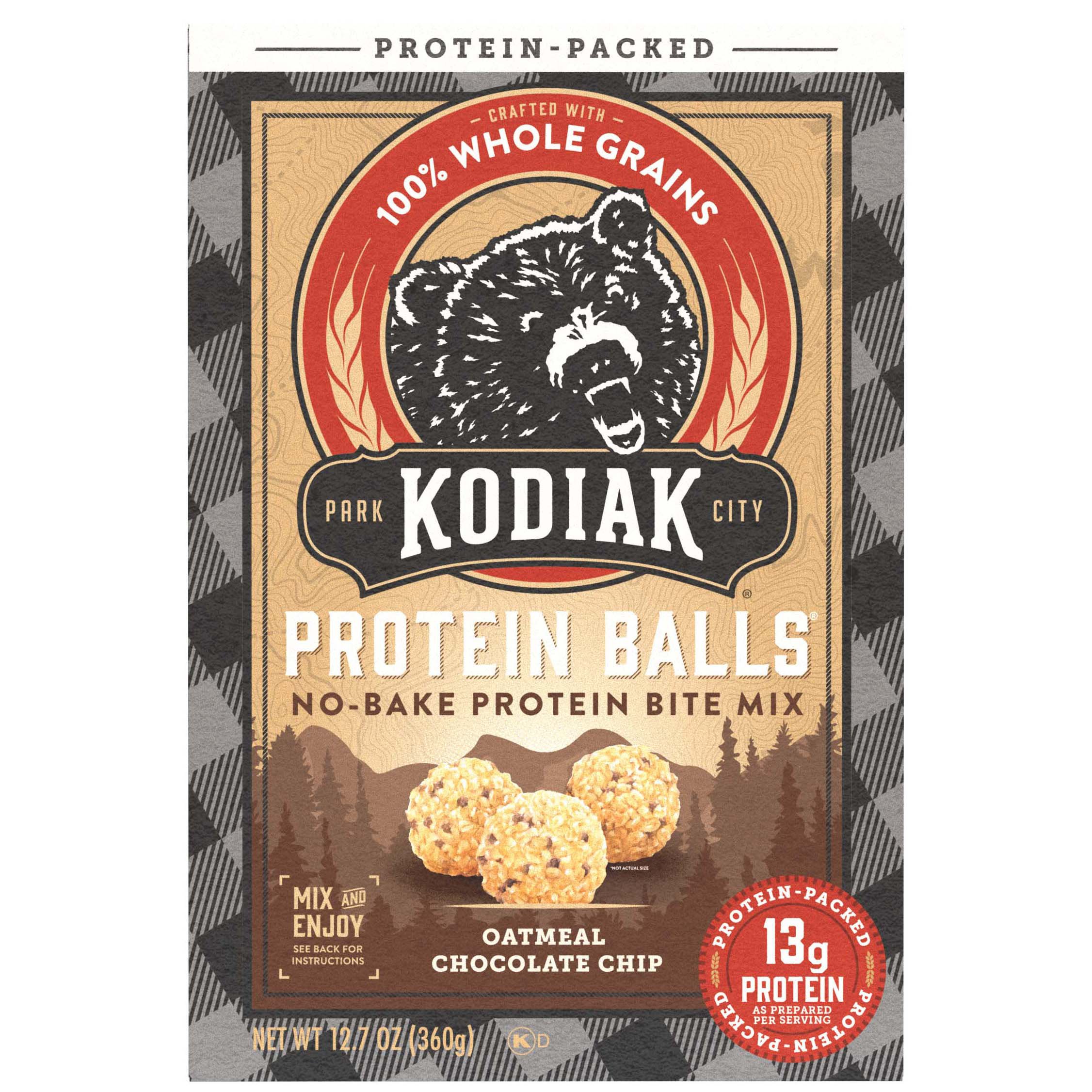 Kodiak 13g Protein Balls Oatmeal Chocolate Chip Shop Baking mixes