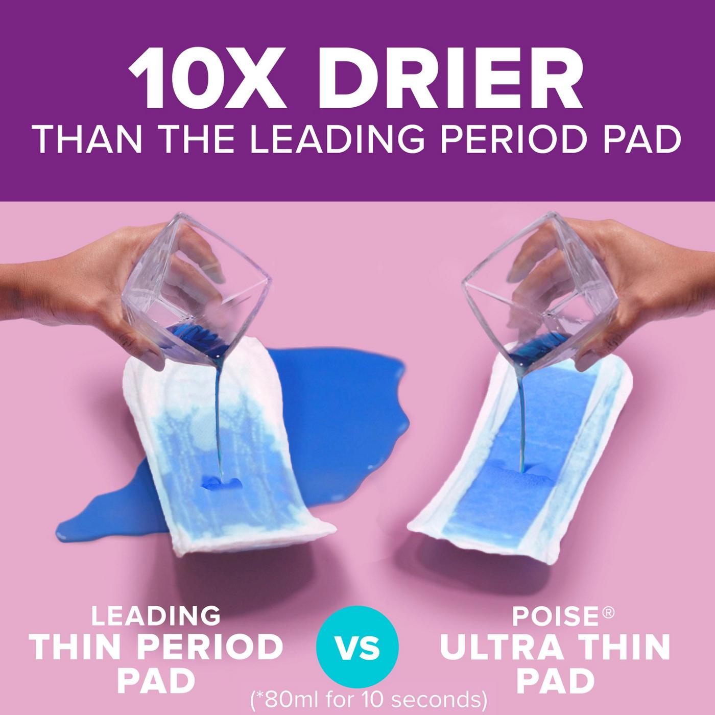 Poise Ultra Thin Regular Incontinence Pads - 4 Drop Moderate; image 5 of 5