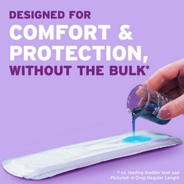 Poise Ultra Thin Incontinence Pads, 6 Drop Ultimate Absorbency, Long Length, 26 ct