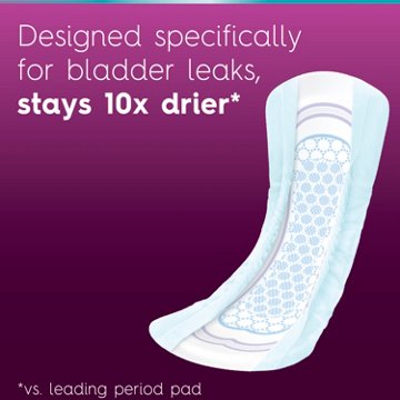 Poise Ultra Thin Long Incontinence Pads - 6 Drop Ultimate, 26 ct