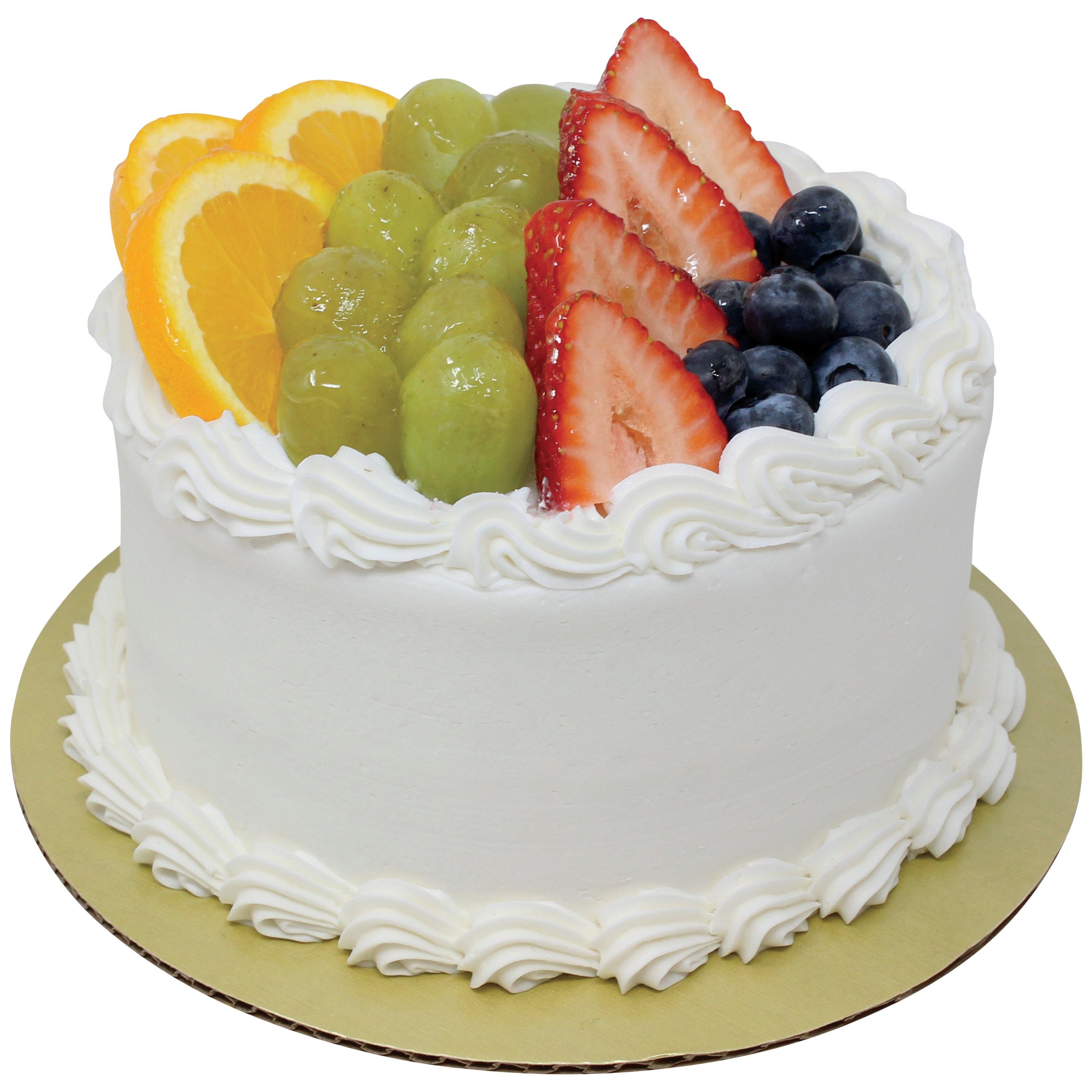 HEB Kosher White Cake with Buttercream and Fresh Fruit Shop Cakes