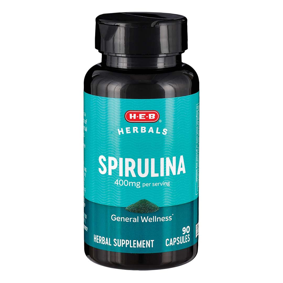 HEB Herbals Spirulina Capsules 400 mg Shop Vitamins & Supplements