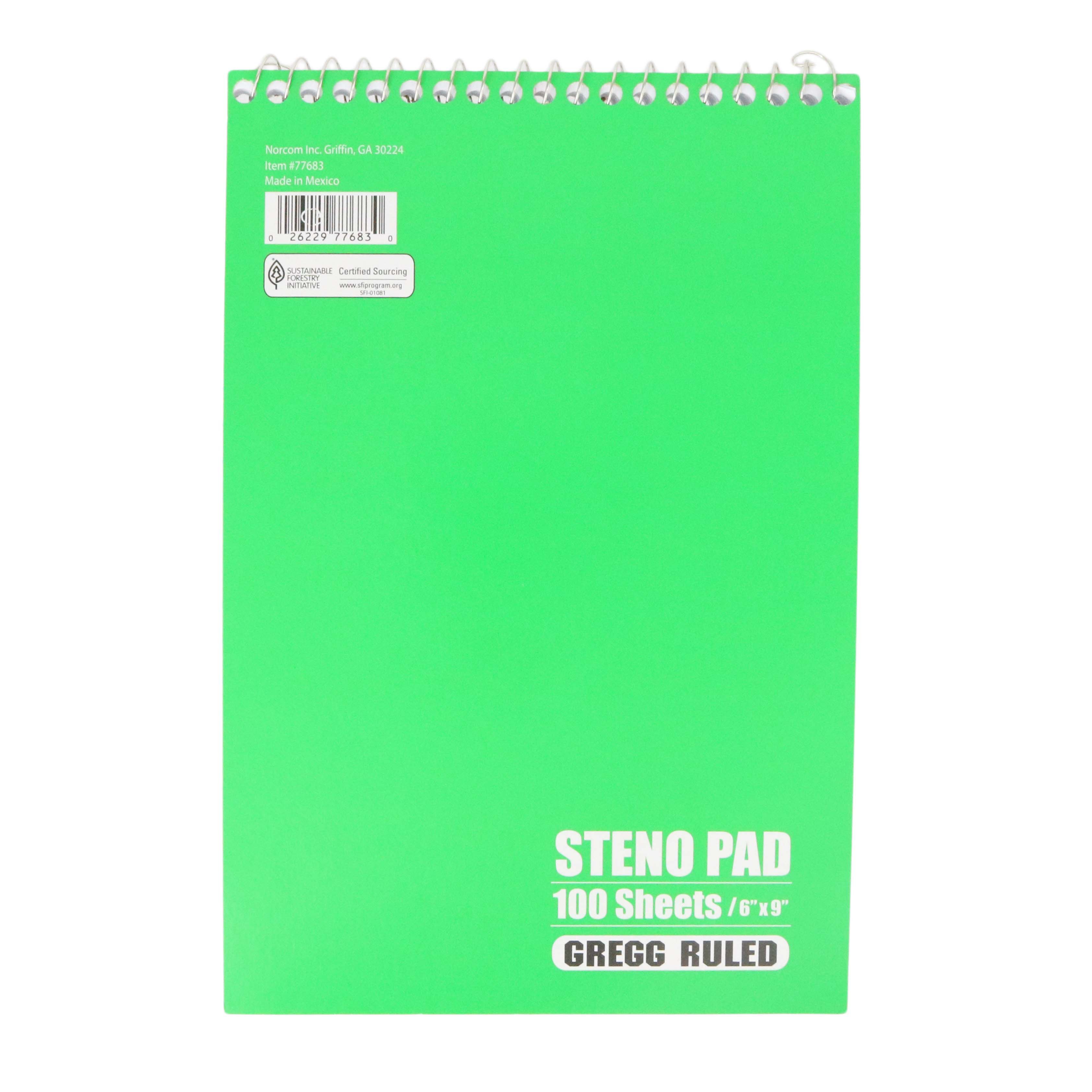 6 in x 9 in, Green Steno Pad Shop Notebook Paper at HEB