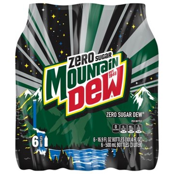 Mountain Dew Zero Sugar Citrus Soda 6 pk Bottles