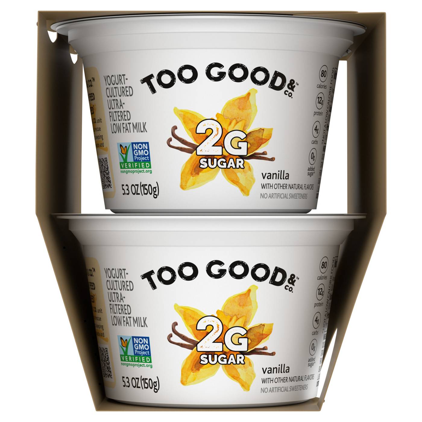 Too Good & Co. Vanilla Flavored Lower Sugar, Low Fat Greek Yogurt Cultured Product; image 2 of 2