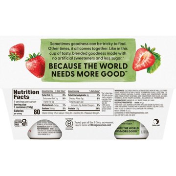 Too Good & Co. Lower Sugar 4 pk Greek Yogurt - Strawberry, 5.3 oz