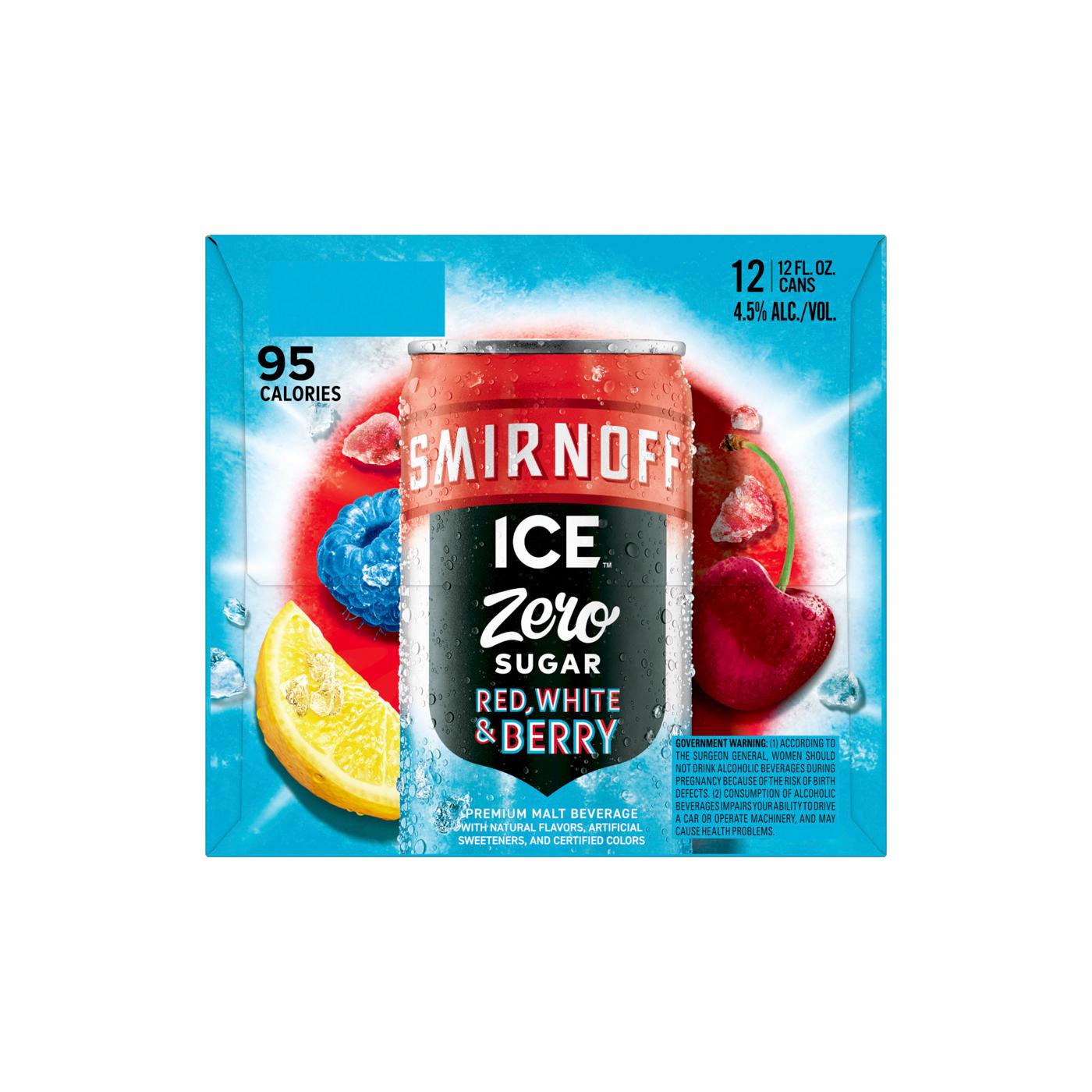 Smirnoff Ice Zero Sugar Red, White, Berry; image 2 of 4