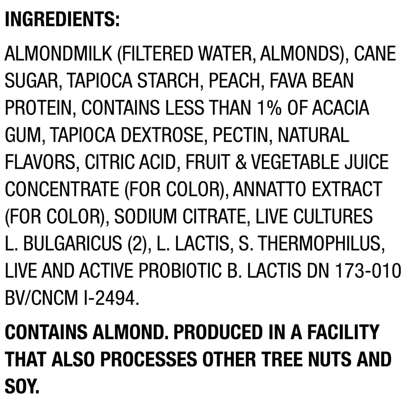 Activia Peach Hibiscus Almond Milk Yogurt Alternative; image 2 of 8