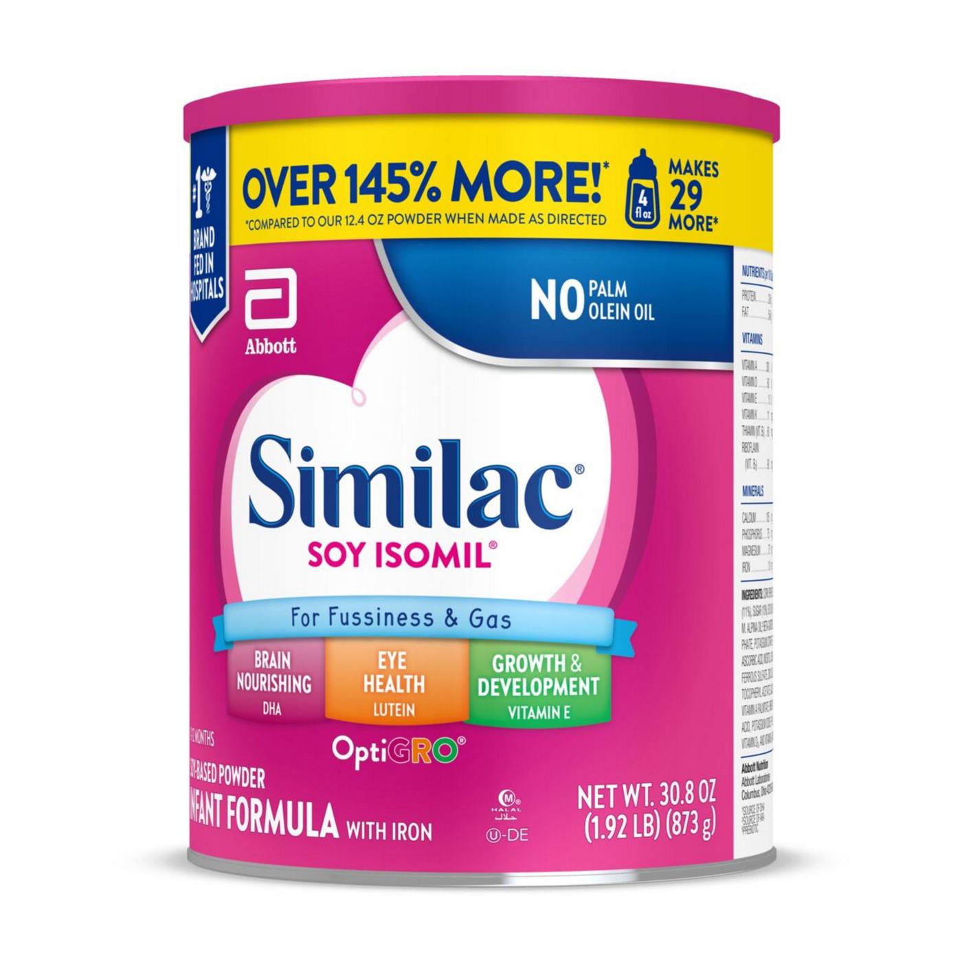 Similac Soy Isomil For Fussiness and Gas Infant Formula with Iron Powder; image 8 of 9