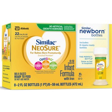 Similac NeoSure Ready to Feed Infant Formula, 2 oz Bottles, 8 ct